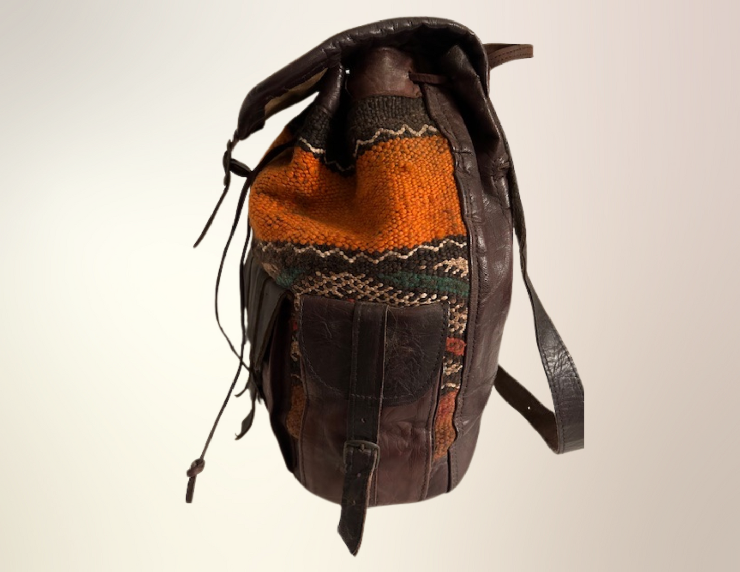 Berkane Leather Heritage Backpack - Orange