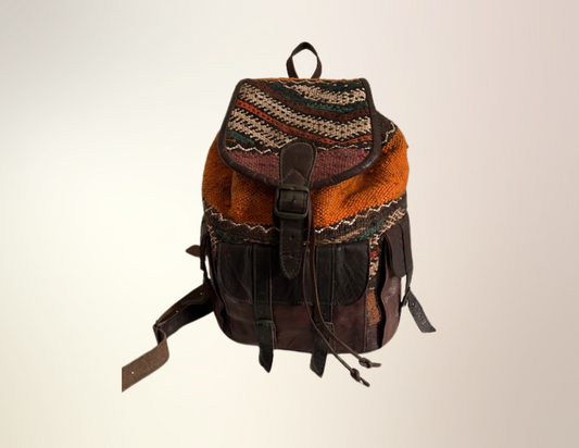 Berkane Leather Heritage Backpack - Orange