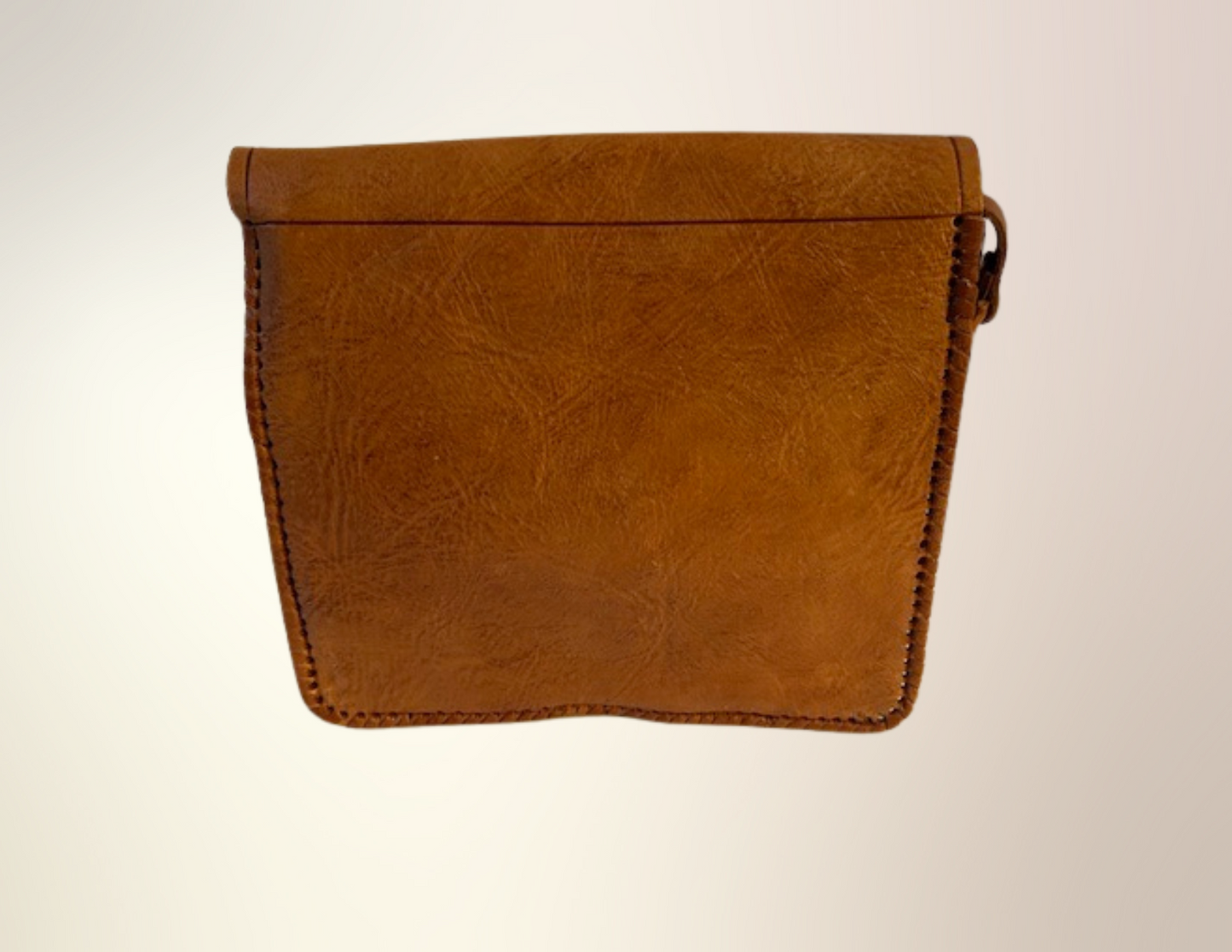 Agadir Leather Crossbody Handbag - Light Brown